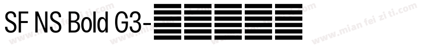 SF NS Bold G3字体转换